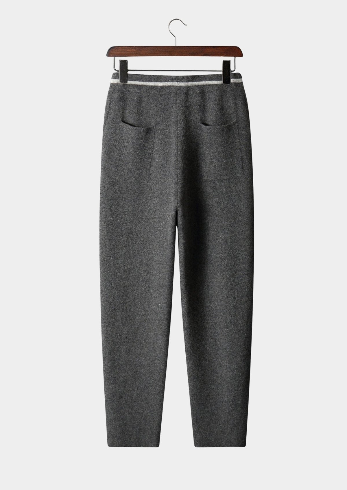 Pure Extra-Fine Merino Wool Contrast Leisure Trousers