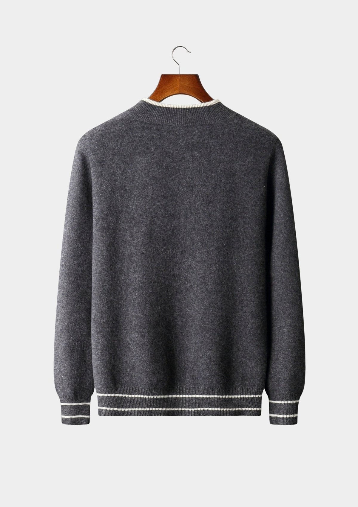 Pure Extra-Fine Merino Wool Contrast Zip Cardigan