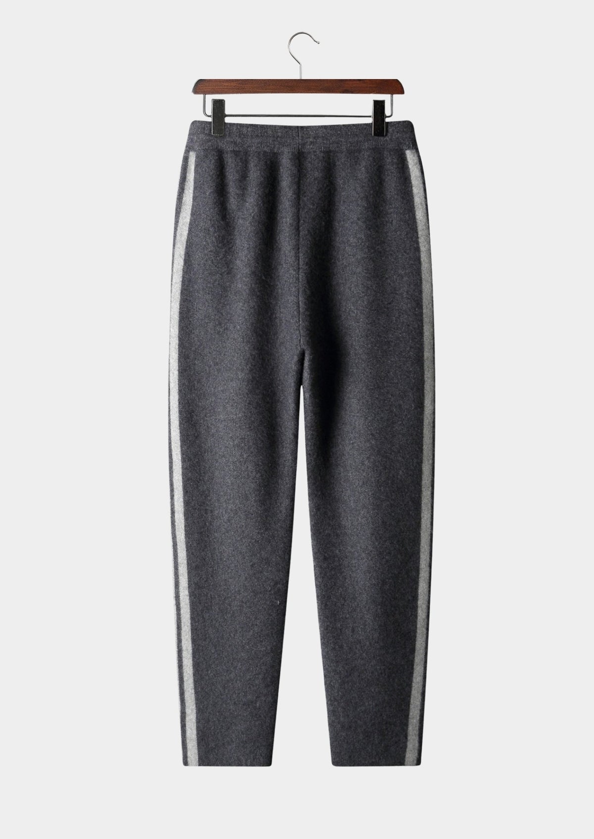 Pure Extra-Fine Merino Wool Striped Leisure Trousers