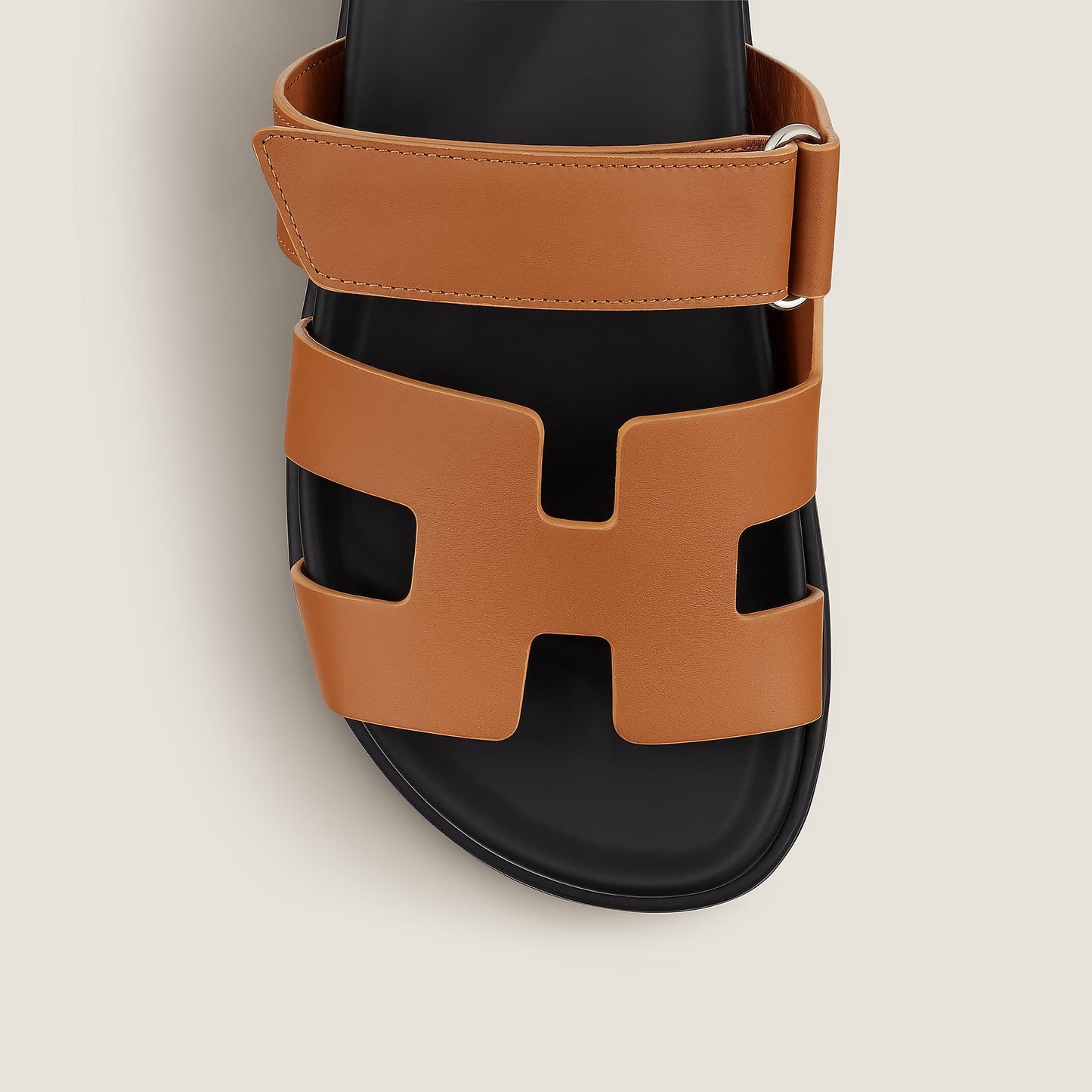 THE "RIVIERA" CUTOUT LEATHER SLIDES