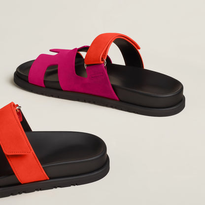 THE "RIVIERA" CUTOUT LEATHER SLIDES
