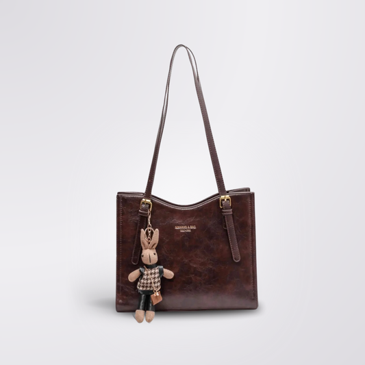 BUNNY - VINTAGE VEGAN LEATHER SHOULDER BAG