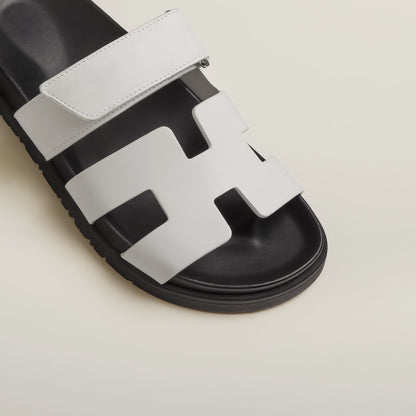 THE "RIVIERA" CUTOUT LEATHER SLIDES