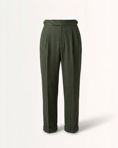Business Trousers Cotton & Linen Blend