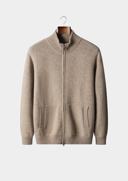 Pure Extra-Fine Merino Wool Essential Dual Zip Cardigan
