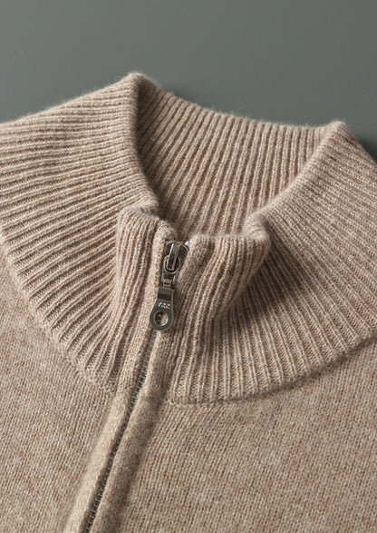 Pure Extra-Fine Merino Wool Essential Dual Zip Cardigan