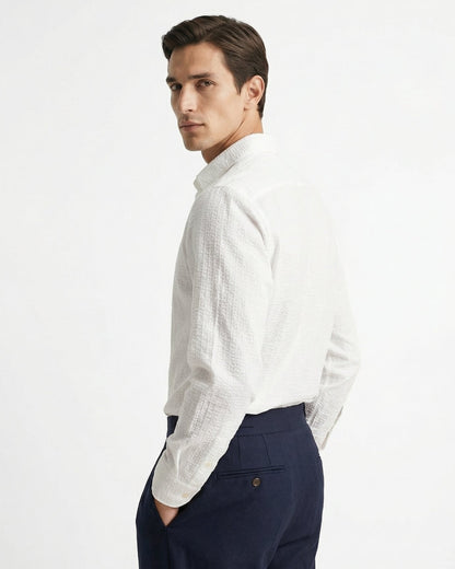 Business Trousers Cotton & Linen Blend