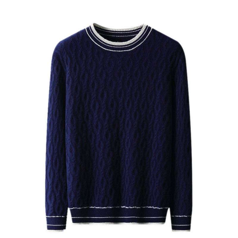 COZY MERINO WOOL JACQUARD CREWNECK