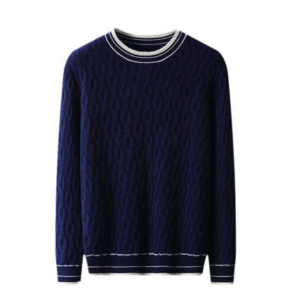 COZY MERINO WOOL JACQUARD CREWNECK