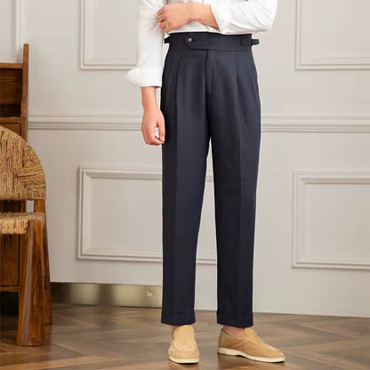 THE REFINED COTTON-LINEN GENTLEMAN TROUSERS