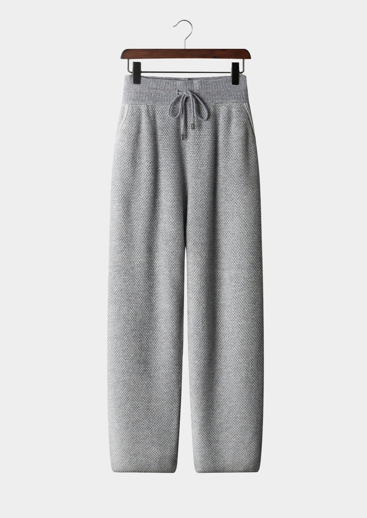 Pure Extra-Fine Merino Wool Jaquard Trousers