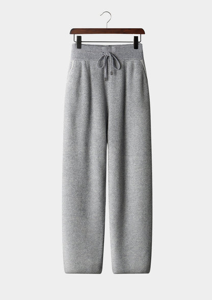 Pure Extra-Fine Merino Wool Jaquard Trousers