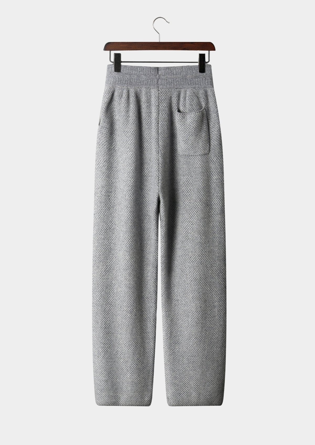 Pure Extra-Fine Merino Wool Jaquard Trousers