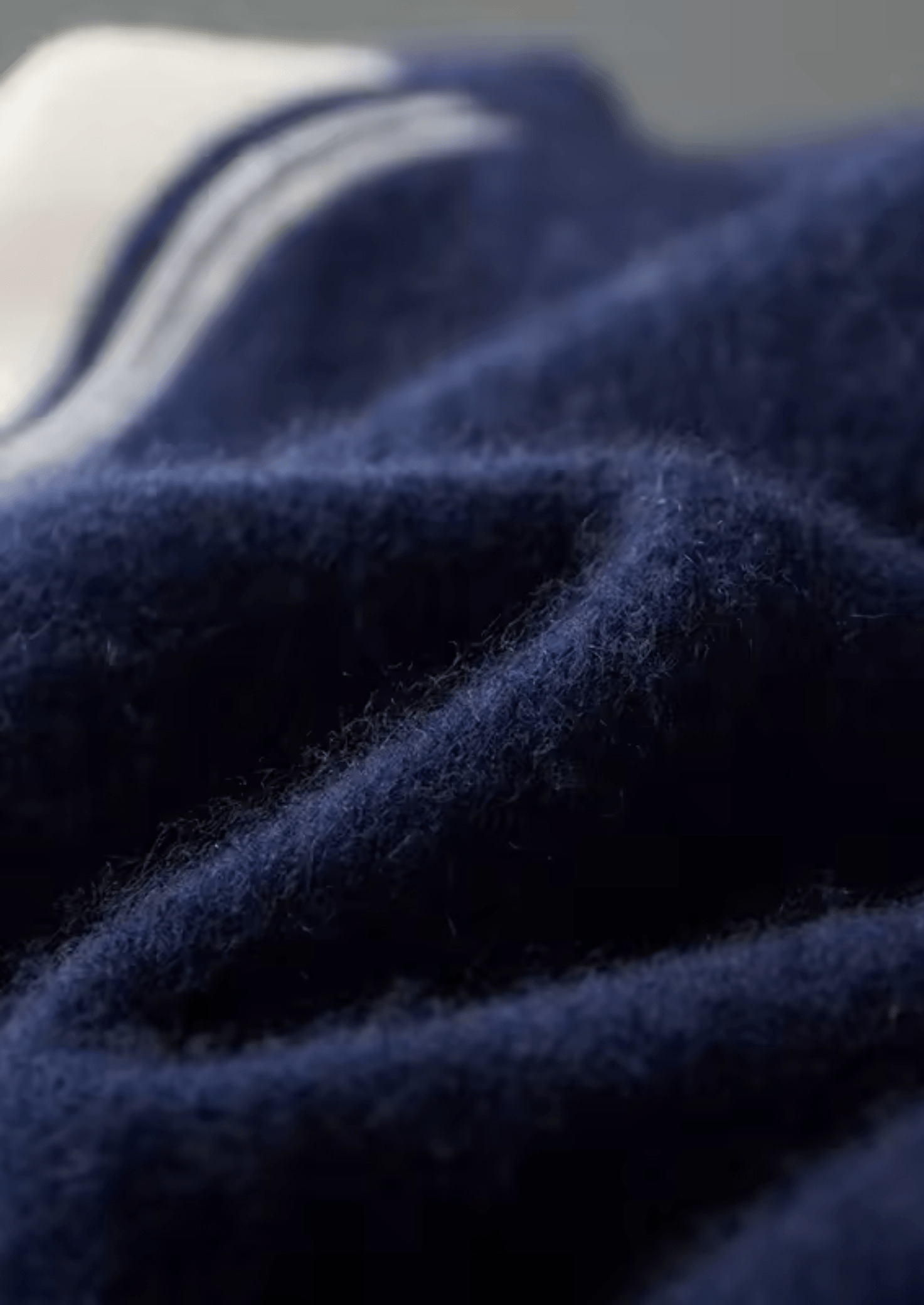 Close-up of a dark blue fabric texture