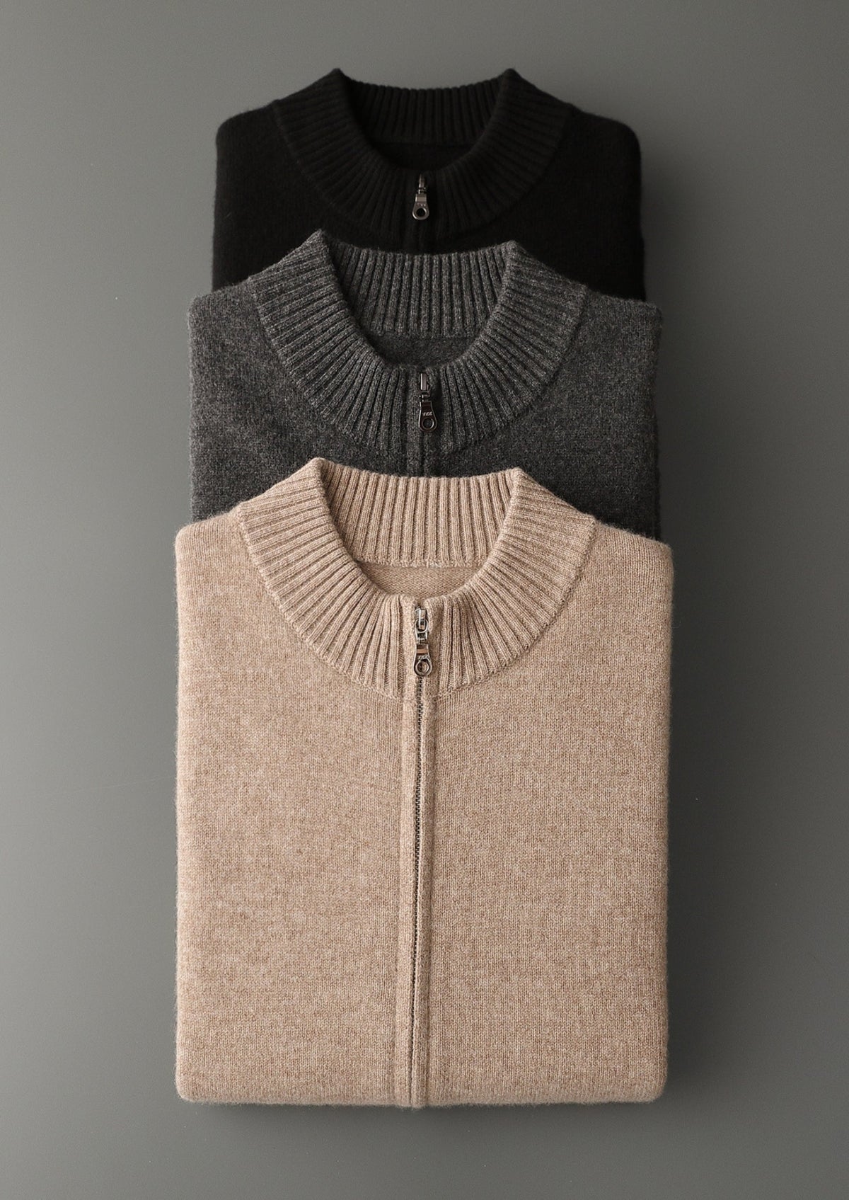 Pure Extra-Fine Merino Wool Dual Zip Cardigan