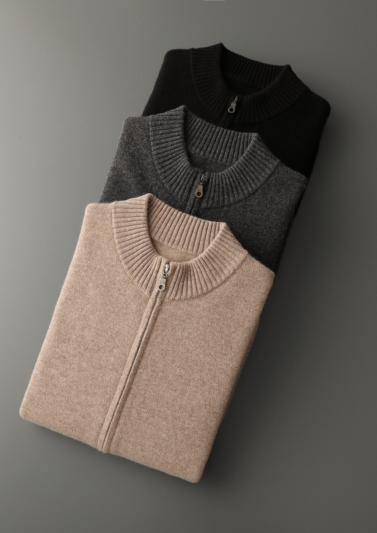 Pure Extra-Fine Merino Wool Dual Zip Cardigan