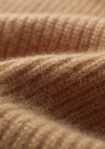 Pure Extra-Fine Merino Wool Ribbed Crewneck Sweater