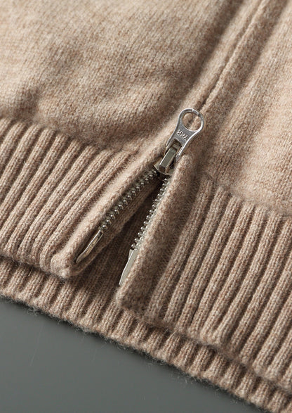 Pure Extra-Fine Merino Wool Dual Zip Cardigan