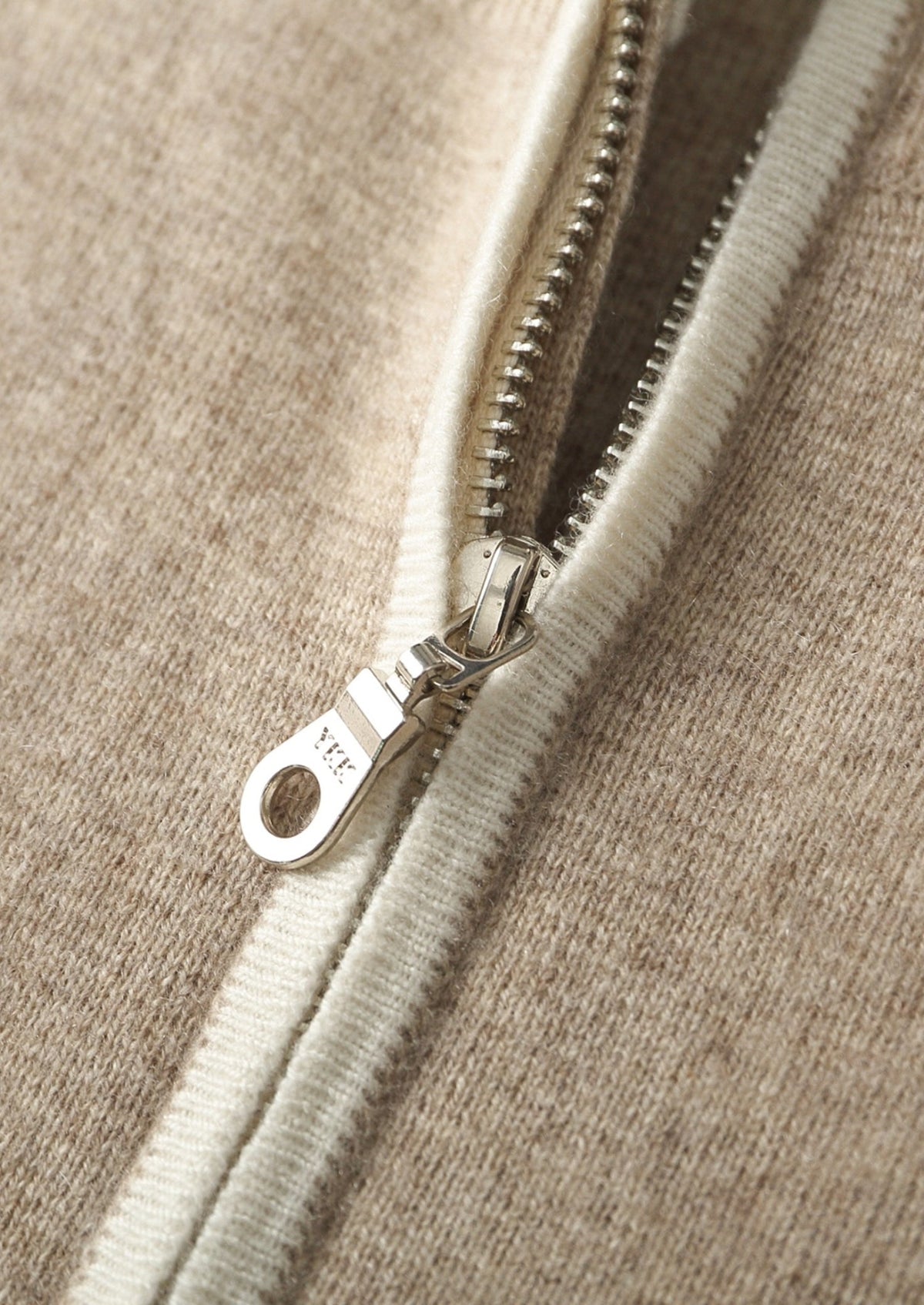 Pure Extra-Fine Merino Wool Contrast Zip Cardigan