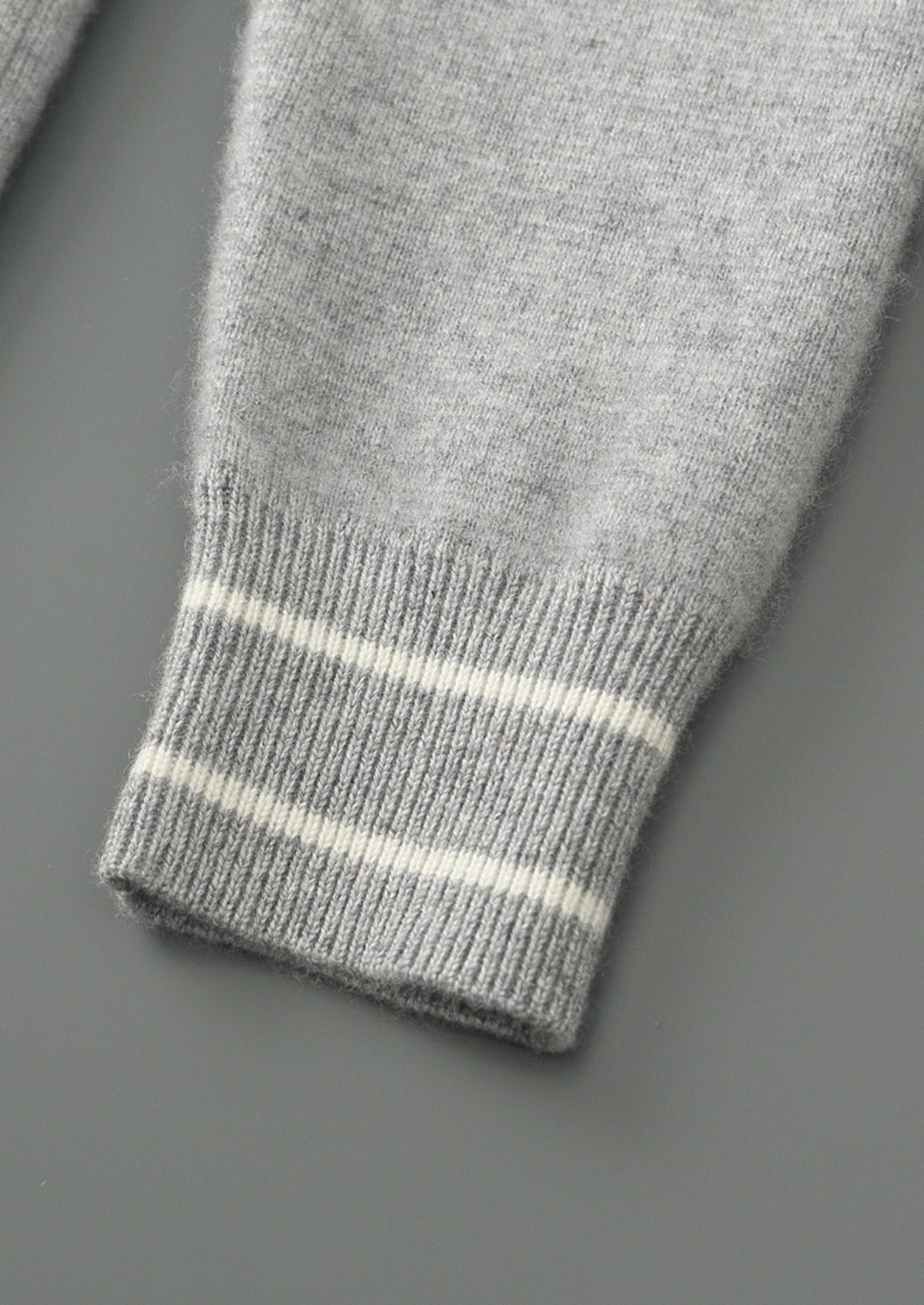 Pure Extra-Fine Merino Wool Contrast Zip Cardigan