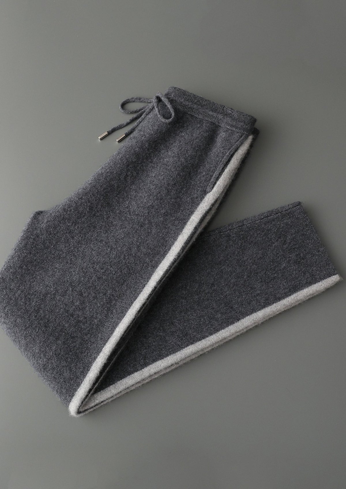 Pure Extra-Fine Merino Wool Striped Leisure Trousers