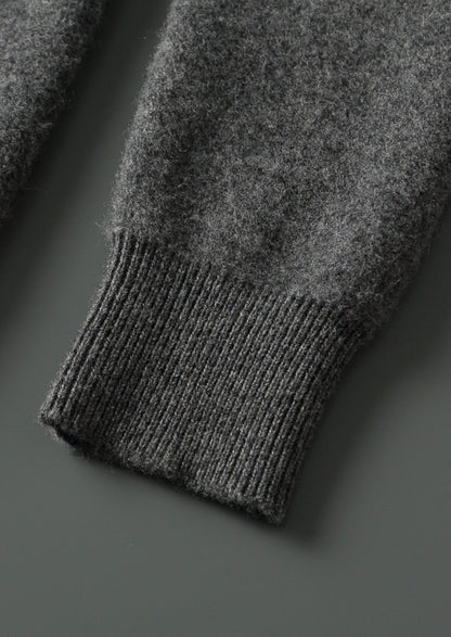 Pure Extra-Fine Merino Wool Contrast Zip Polo