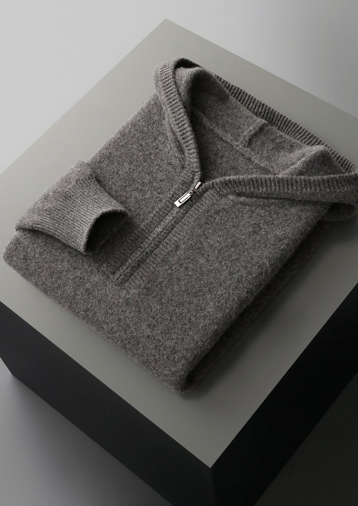 Pure Extra-Fine Merino Wool Quarter-Zip Hoodie