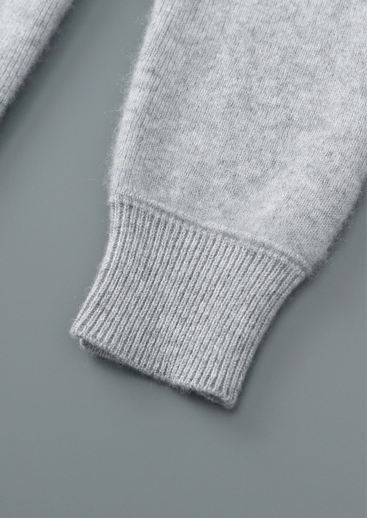 Pure Extra-Fine Merino Wool Two-Tone Funnel Neck Cardigan