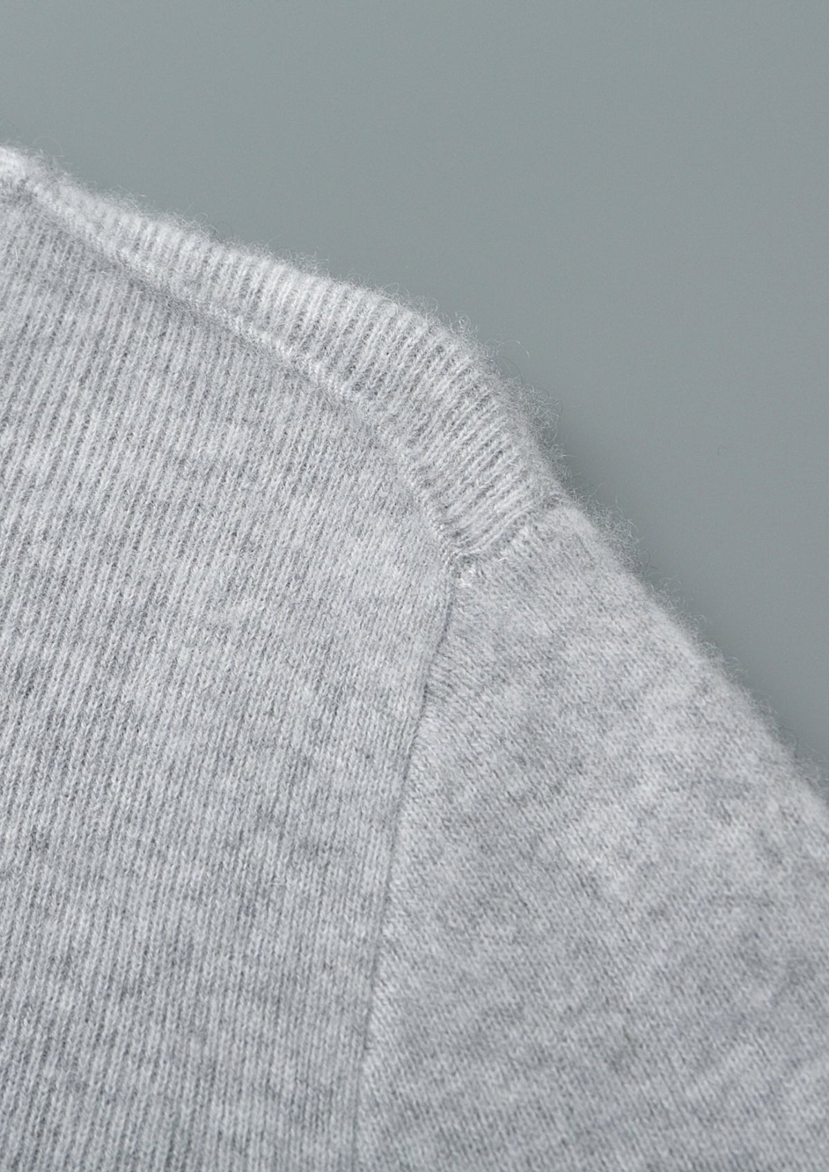 Pure Extra-Fine Merino Wool Two-Tone Funnel Neck Cardigan