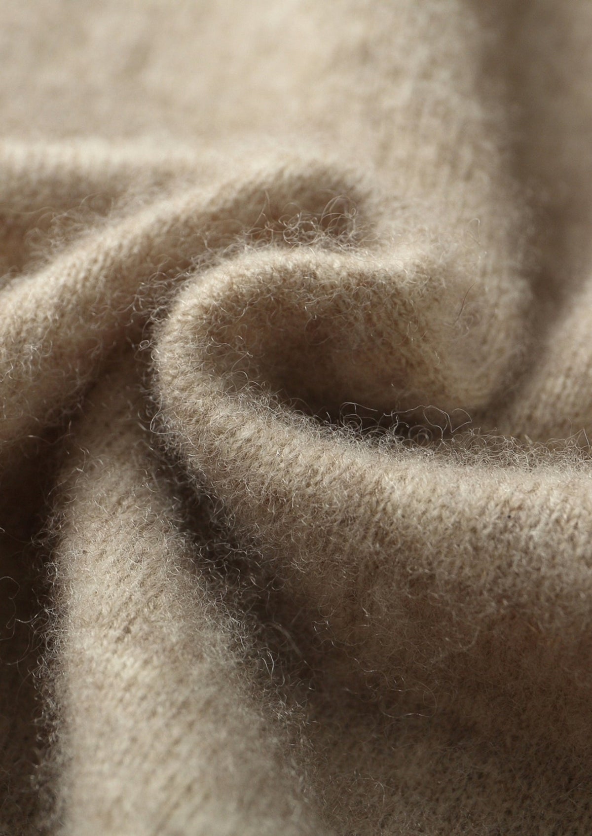 Pure Extra-Fine Merino Wool Two-Tone Leisure Hoodie