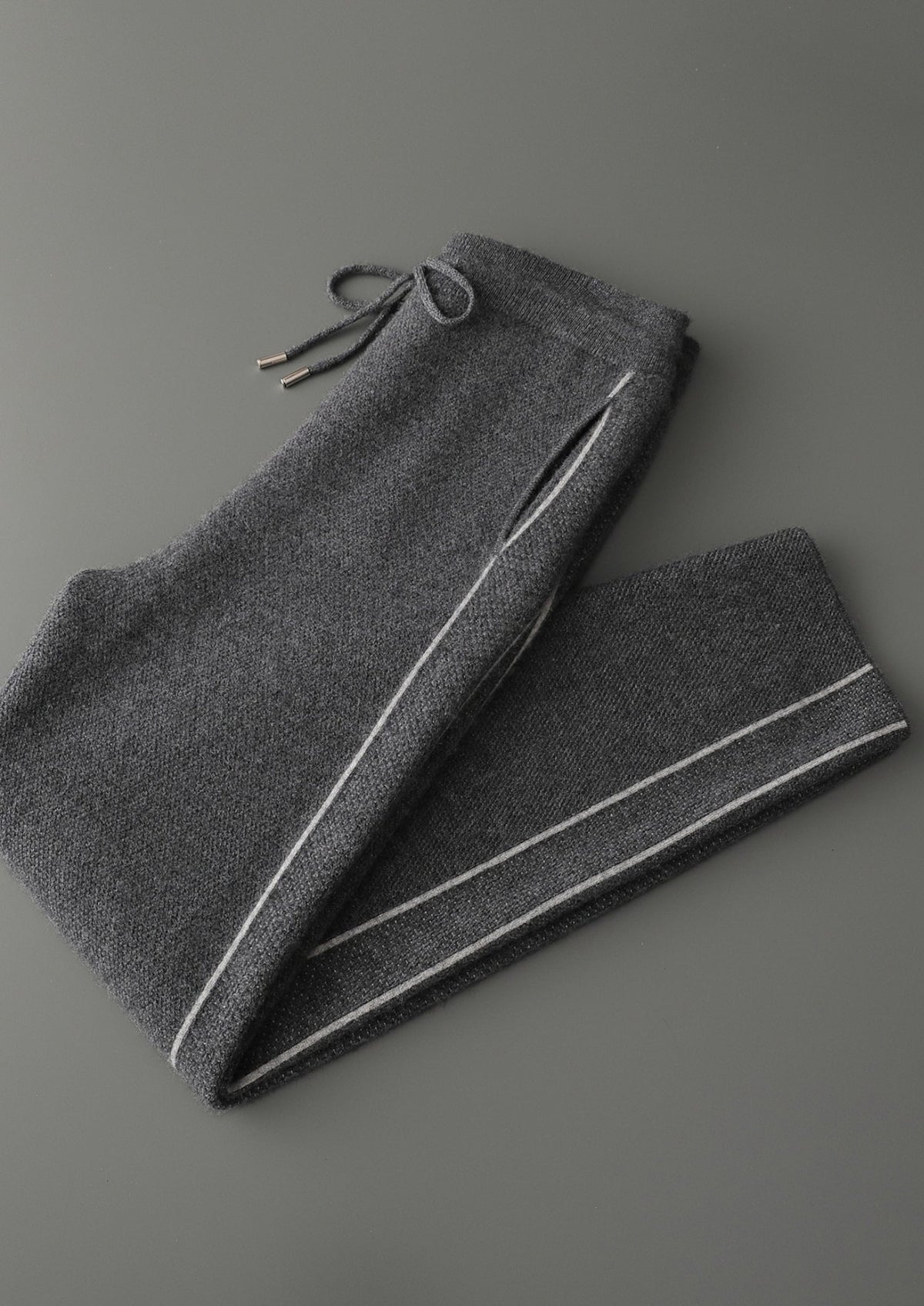 Pure Extra-Fine Merino Wool Jaquard Knit Trousers