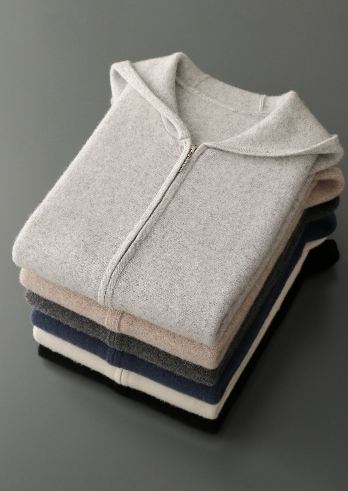 Pure Extra-Fine Merino Wool Hooded Zipper Vest