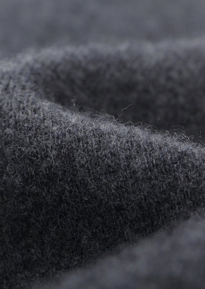 Pure Extra-Fine Merino Wool Contrast Zipper Hoodie
