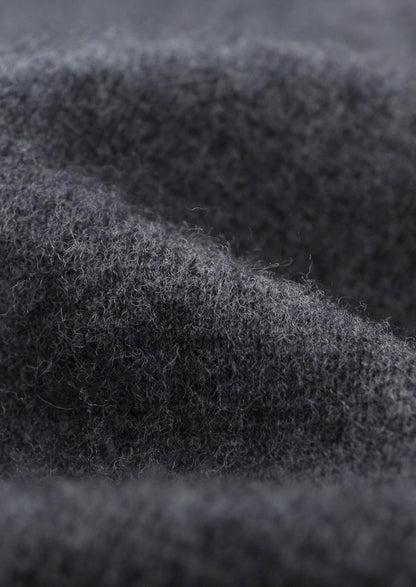Pure Extra-Fine Merino Wool Two-Tone Zipper Hoodie