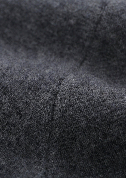 Pure Extra-Fine Merino Wool Two-Tone Zipper Hoodie