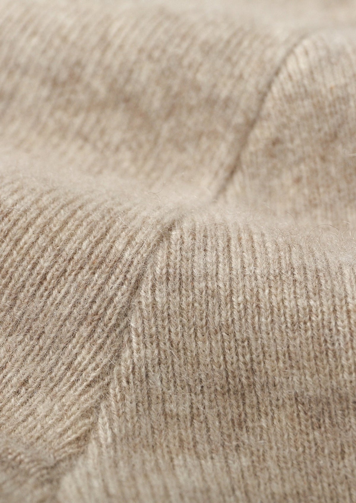 Pure Extra-Fine Merino Wool Two-Tone Funnel Neck Cardigan