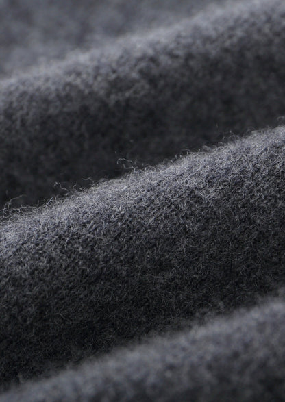 Pure Extra-Fine Merino Wool Contrast Zipper Hoodie