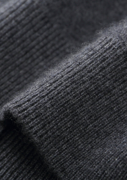 Pure Extra-Fine Merino Wool Contrast Zipper Hoodie