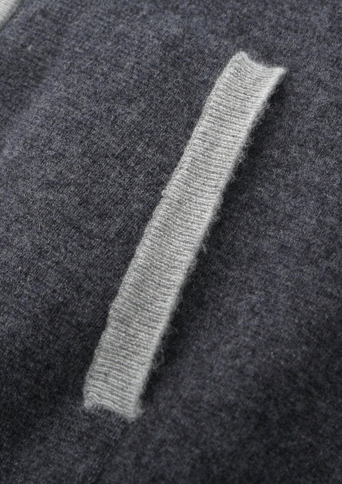 Pure Extra-Fine Merino Wool Two-Tone Zipper Hoodie