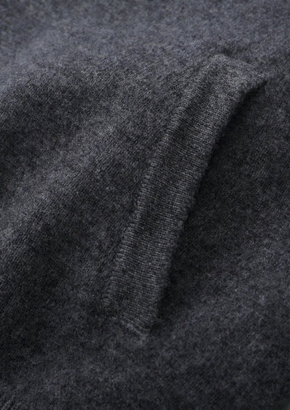 Pure Extra-Fine Merino Wool Contrast Zipper Hoodie