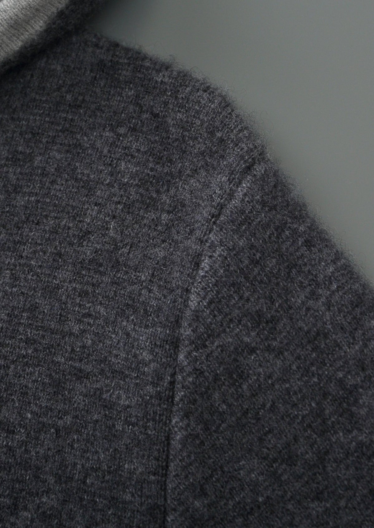 Pure Extra-Fine Merino Wool Two-Tone Zipper Hoodie
