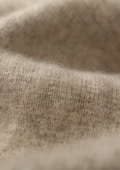 Pure Extra-Fine Merino Wool Contrast Zipper Hoodie