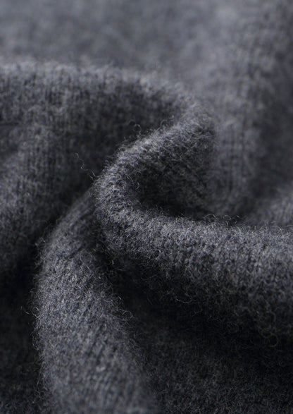 Pure Extra-Fine Merino Wool Contrast Zipper Hoodie