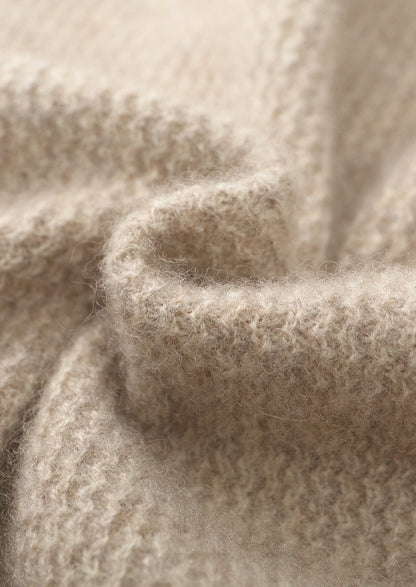 Pure Extra-Fine Merino Wool Textured Button Cardigan