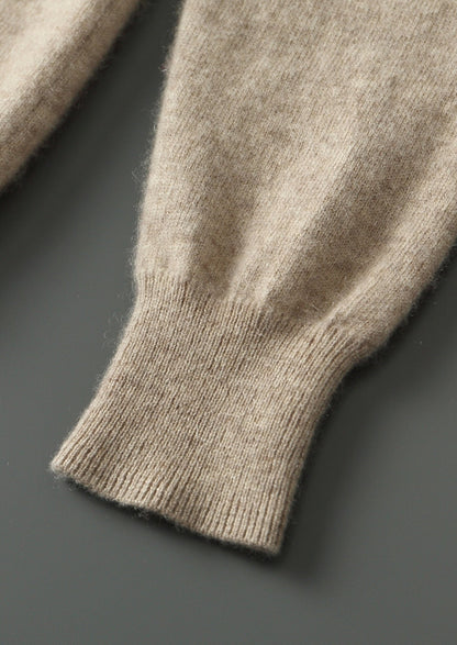 Premium Cashmere Half-Zip Hoodie