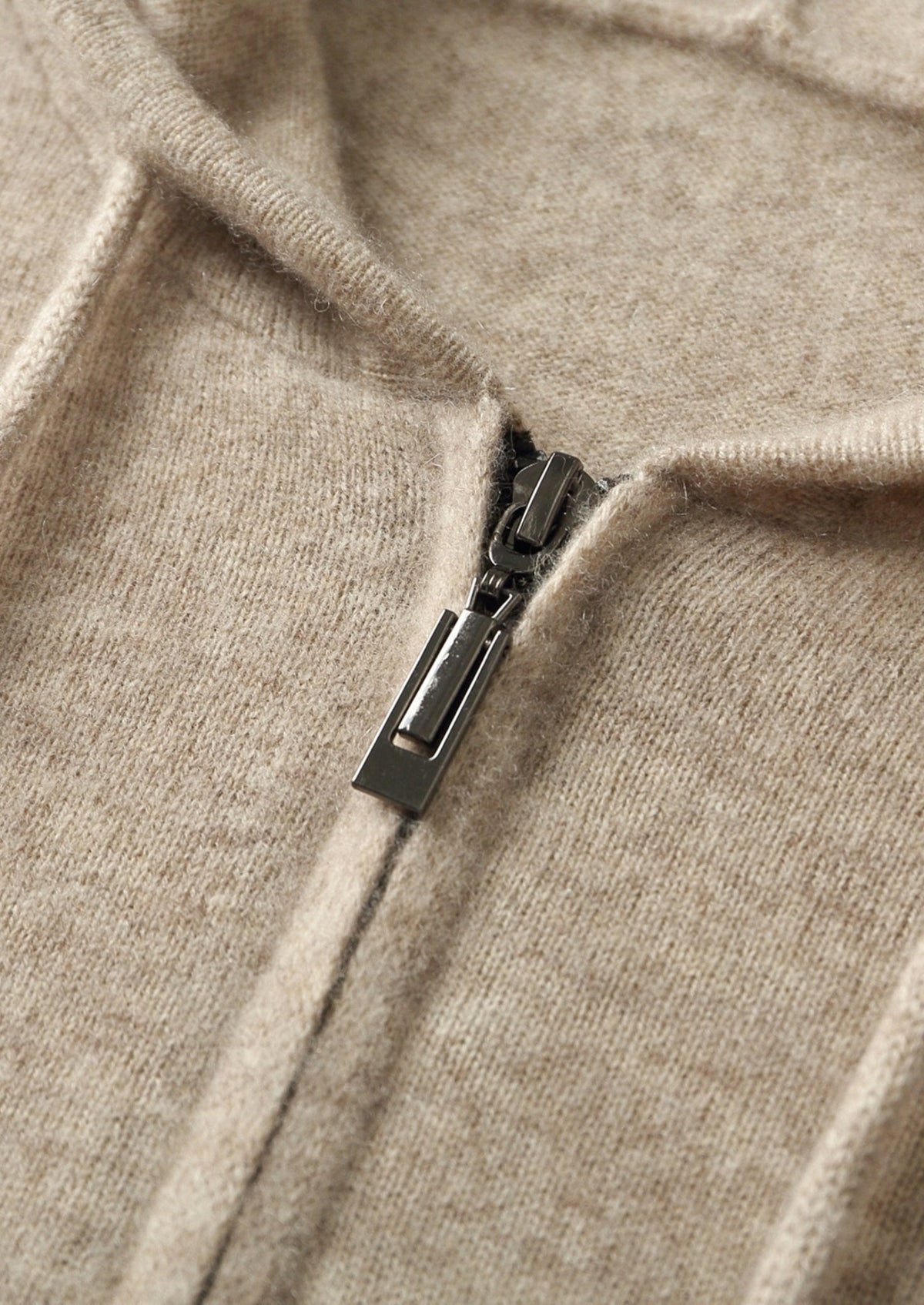 Premium Cashmere Half-Zip Hoodie