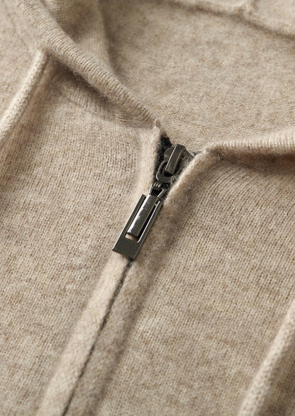 Premium Cashmere Half-Zip Hoodie