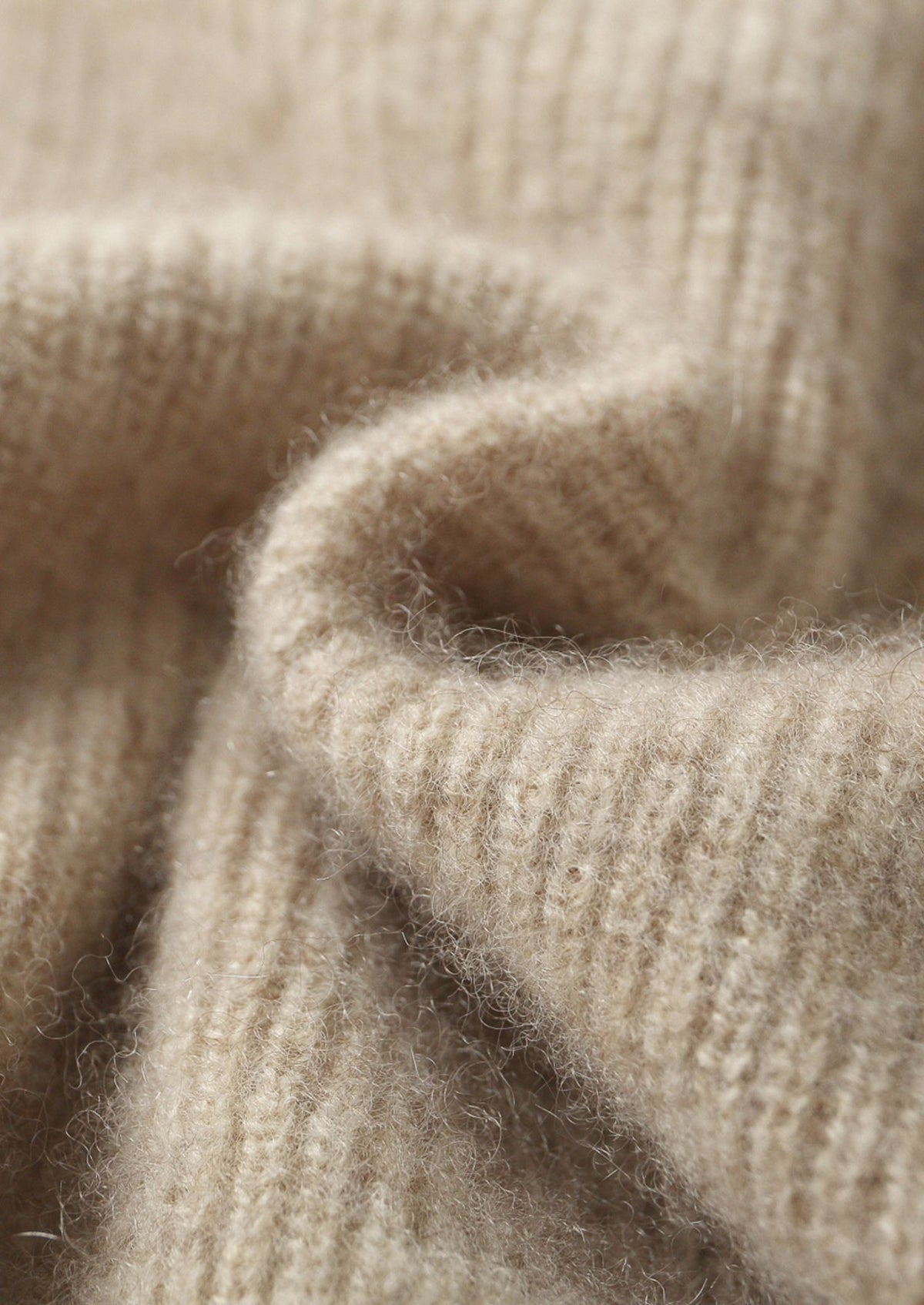 Premium Cashmere Two-Tone Zip Hoodie