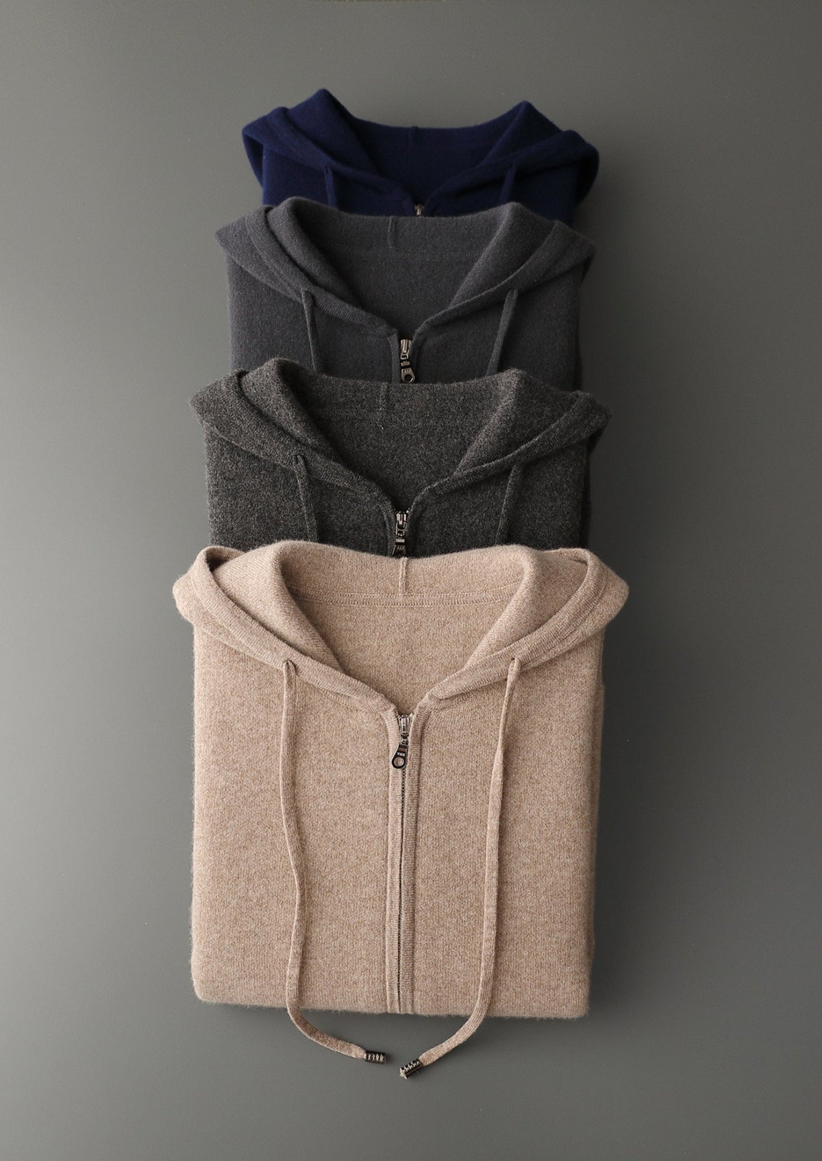Pure Extra-Fine Merino Wool Zipper Hoodie