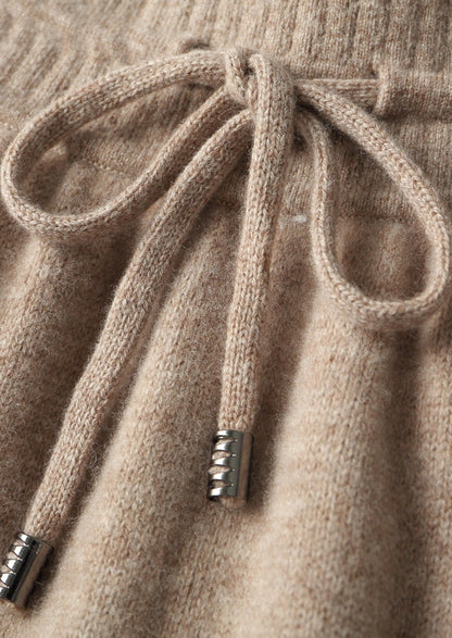 Pure Extra-Fine Merino Wool Drawstring Trousers